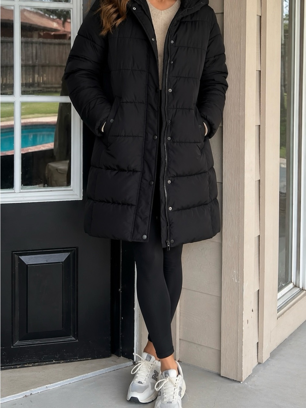H&M Black Quilted Puffer Jacket